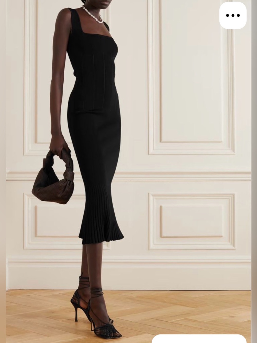 GALVAN LONDON ATALANTA MIDI DRESS - BLACK - XS